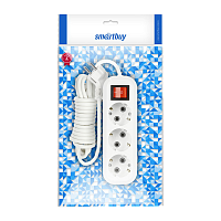 Удлинитель Smartbuy 3р.С/З 16A 15.0м с выкл. белый (1/12)