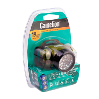 Фонарь налобный Camelion LED5313-19F4ML 19LED 4 режима +3AAA камуфляж (1/6/48)