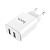 Сетевое З/У HOCO C62A 2USB 2.1A умная зарядка (IC) белый (1/21/126)