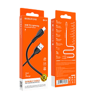 Кабель Borofone BX51 USB (m)-Lightning (m) 1.0м 2.0A ПВХ черный в коробке (1/360)