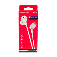 Наушники внутриканальные Borofone BM36 с микр. белый (1/34/136)