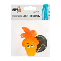 Пробка для ванной Рыжий кот "Крокодил" желтый (1/18/72)