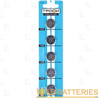 Батарейка Трофи CR2032 BL5 Lithium 3V (5/100/1000)