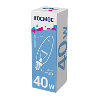 Лампа накаливания Космос E14 40W 220-240V свеча Брест прозрачная