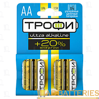 Батарейка Трофи ULTRA LR6 AA BL4 Alkaline 1.5V (4/40/640/20480)