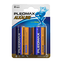 Батарейка Pleomax LR20 D BL2 Alkaline 1.5V (2/20/80/2880)