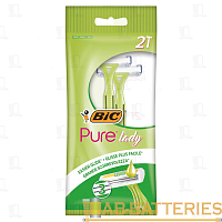 Бритва одноразовая BIC "Pure 3 Lady" 3 лезвия 2шт. (1/20) 