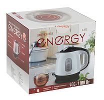 Электрочайник Energy E-275 900-1100W 1л черный белый