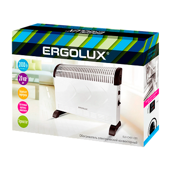 Обогреватель конвекционный ERGOLUX ELX-СH01-C01  220-240V 750/125W белый