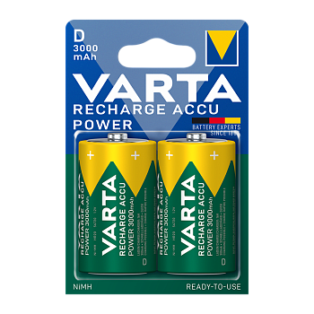 Аккумулятор предзаряженный RTU Varta R20 D BL2 NI-MH 3000mAh (2/20/100)