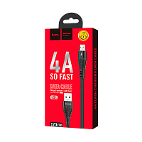 Кабель HOCO U53 USB (m)-microUSB (m) 1.2м 4.0A нейлон черный (1/22/220)
