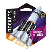 Батарейка Космос ROCKETS LR03 AAA BL4 Alkaline 1.5V (4/48/576) 