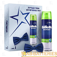 Набор Gillette Series гель для бритья с галстуком-бабочкой