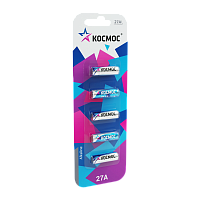 Батарейка Космос LR27/A27/MN27 BL5 Alkaline 12V (5/60/480)