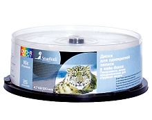 Диск DVD-R SmartTrack Inkjet print CB-25 4.7GB 16x 25шт. cake box (25/250) 