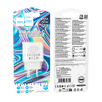Сетевое З/У HOCO C109A 1USB+1Type-C 20W PD3.0 белый (1/36/216)