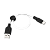 Кабель HOCO X21 Plus USB (m)-Type-C (m) 0.25м 2.4A силикон черный белый (1/30/300)