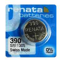 Батарейка Renata 390 (SR1130SW) Silver Oxide 1.55V (1/10/100) 