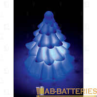 Фигурка Космос "Ёлка" пластик 10см с подсветкой со шнурком синий (1/96)