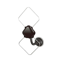 ТВ-Антенна комнатная Вектор AR-030 активная с питанием с усилителем DVB-T/T2 (1/10)