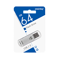 Флеш-накопитель Smartbuy V-Cut 64GB USB2.0 пластик серебряный