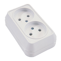 Розетка Makel Siva Ustu 2гн. 16A белый 45117 (1/10)