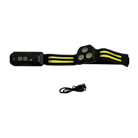 Фонарь налобный Без бренда HT-3021B-2 (6808А) от аккумулятора 3 режима черный