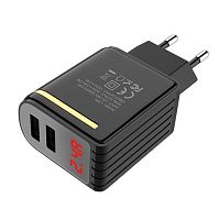 Сетевое З/У HOCO C39A 2USB 2.4A китайская вилка черный 