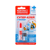 Супер-клей Контакт 3г универсальный +праймер BL1 (1/10/200)