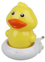 Ночник ЭРА NN-609 3LED 0.5W 220V в розетку желтый (1/12)