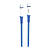 Кабель HOCO X70 Type-C (m)-Type-C (m) 1.0м 3.0A 60W нейлон синий (1/31/310)