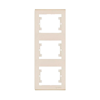 Рамка Makel Defne 3пост. вертикальная кремовый 42010708 (1/20)