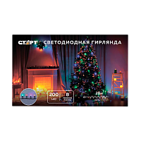 Гирлянда Старт НГ 200LED 20.0м нить 8 режимов белый