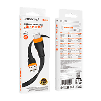 Кабель Borofone BX118 USB (m)-Type-C (m) 1м 3.0A ПВХ черный