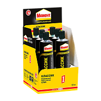Клей Момент КЛАССИК-1 125мл универсальный водостойкий BOX6 шоу-бокс (6/48)