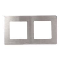 Рамка ЭРА 12-5102-03 2-местная горизонтальная алюминий,сатин (1/10/100)