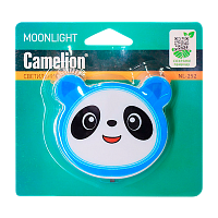Ночник Camelion NL-252 "Панда" 220V в розетку синий (1/24/96)