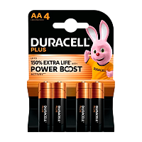 Батарейка Duracell Plus (Power Boost) LR6 AA BL4 Alkaline 1.5V