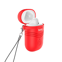 Беспроводная гарнитура HOCO E39L на левое ухо с красным чехлом (1/22/220)