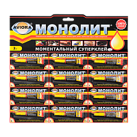 Супер-клей Aviora МОНОЛИТ 3г универсальный BL12 (12/288) 