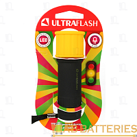 Фонарь универсальный Ultraflash LED15001-B 0.8W 9LED от батареек черный желтый (1/6/96)
