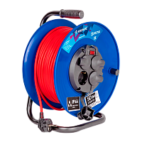 Удлинитель Космос 4р.С/З 16A 50.0м ПВС 3x1.5мм² IP44 на катушке (1)