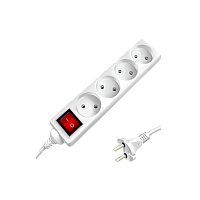 Удлинитель Старт S 4р.Б/З 10A 3.0м с выкл. 2x0.75мм² IP20 белый (1/20)