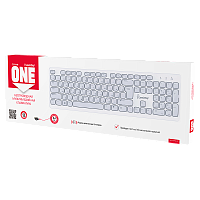 Клавиатура беспроводная Smartbuy 252 ONE классическая USB белый серый (1/20) 