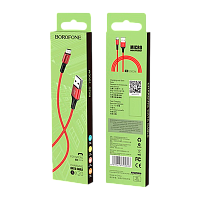 Кабель Borofone BX20 USB (m)-microUSB (m) 1м 2.0A нейлон красный (1/648)