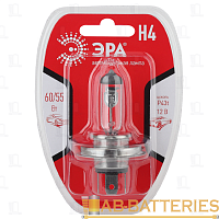 Лампа галогенная ЭРА Н4 12V 55W P43t BL  (лампа головного света) (10/100/1200)