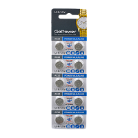 Батарейка GoPower G10/LR1130/LR54/389A/189 BL10 Alkaline 1.5V (10/100/3600)
