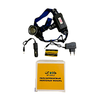 Фонарь налобный Без бренда HT-235-2 от аккумулятора 4 режима черный