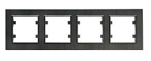 Рамка Makel KAREA LINE STAR 4пост. горизонтальная черный 86054704