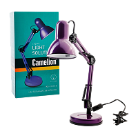 Светильник настольный Camelion KD-313 40W 230V E27 на основании фиолетовый (1/6)